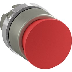 Paddestoeldrukknop Ø28mm terugverend rood